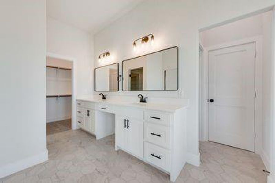 Bathroom featuring vanity