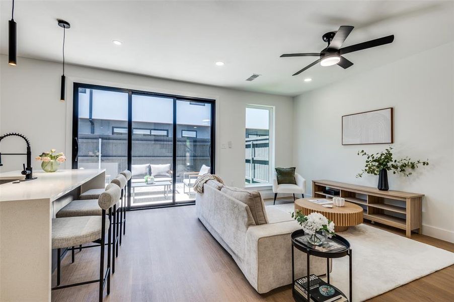 Furnished interior view inside a new home in , Dallas (Image 9).