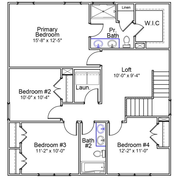 2D floor plan layout of this home in River Tide Farms, Bolivia, NC (Image 4).