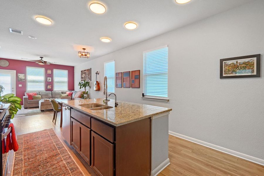 Furnished interior view inside a new home in Stallion Run, Buda (Image 13).