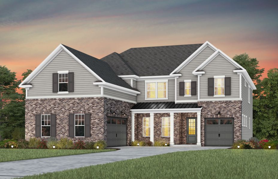 Representative exterior photo of a completed home built from the Stonegate by Pulte Homes in The Retreat at Carolina Ridge, Harrisburg, NC (Image 31).