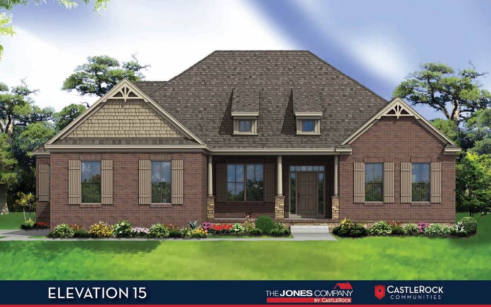 Representative exterior photo of a completed home built from the Augusta II by CastleRock Communities in Belvoir, Fairview, TN (Image 18).