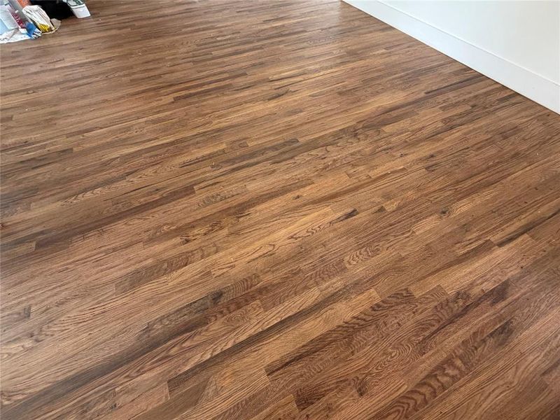 Gorgeous handscraped White Oak Hardwood Floors