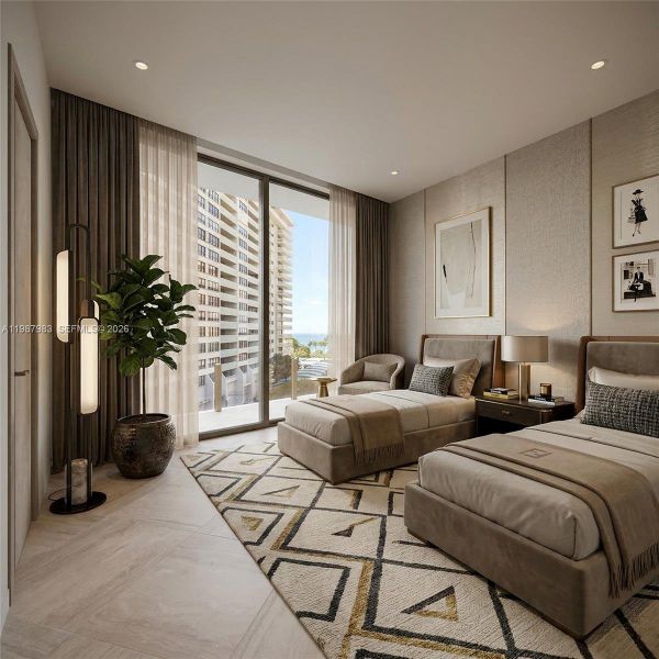 Furnished interior view inside a new home in , Miami (Image 45).