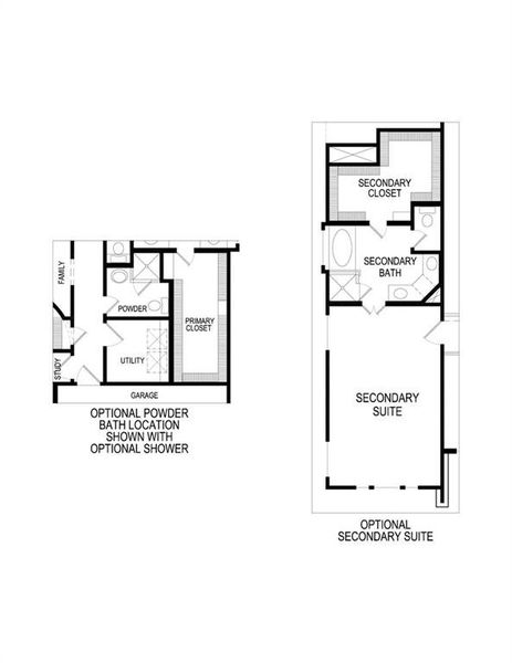 2D floor plan layout of this home in Birdsong - Harwood, Mansfield, TX (Image 7).