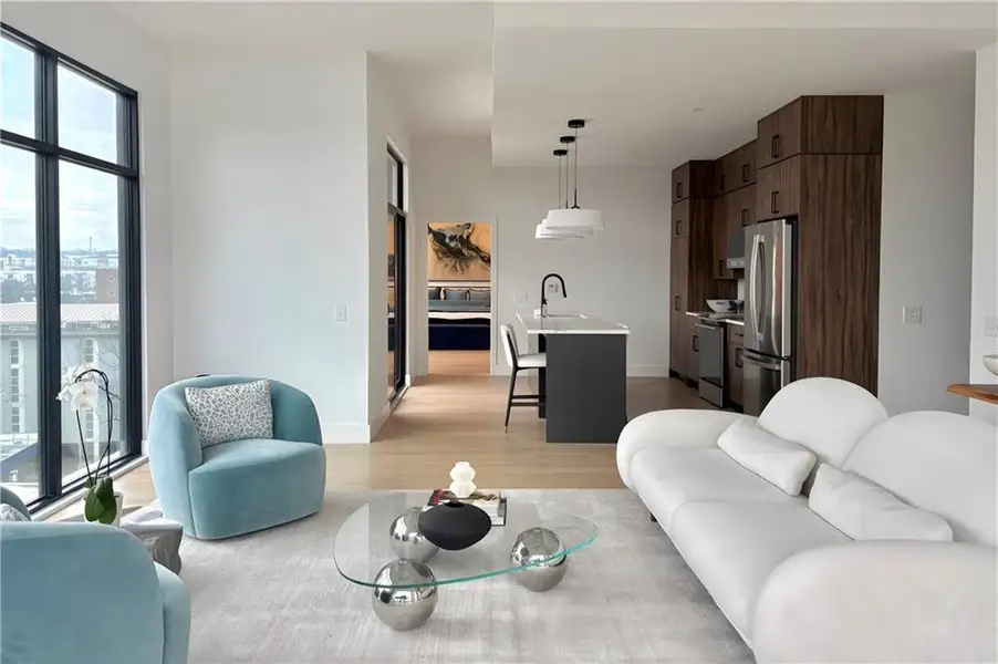 Furnished interior view inside a new home in , Atlanta (Image 9).