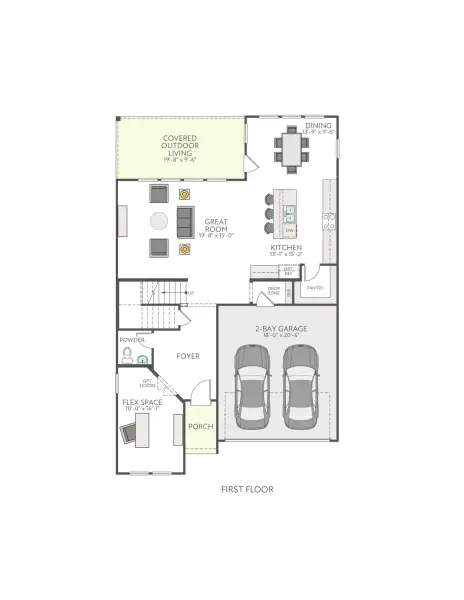 2D floor plan layout of this home in Park Central, Georgetown, TX (Image 24).