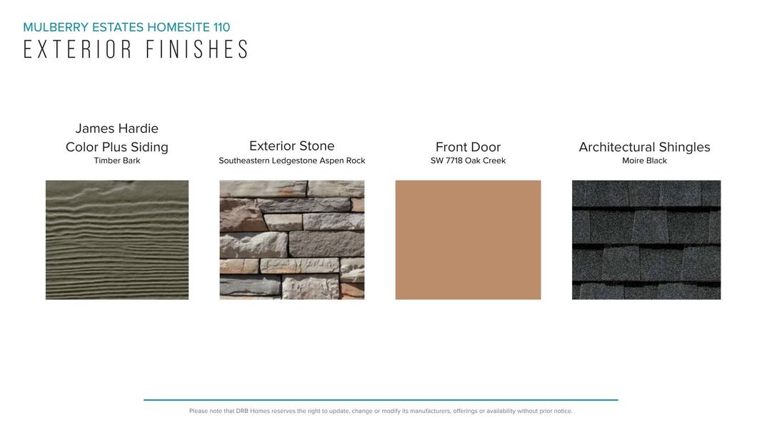 Sample of building materials used in homes in Mulberry Estates, Simpsonville (Image 18). Sample of building materials used in homes in Mulberry Estates, Simpsonville (Image 18).