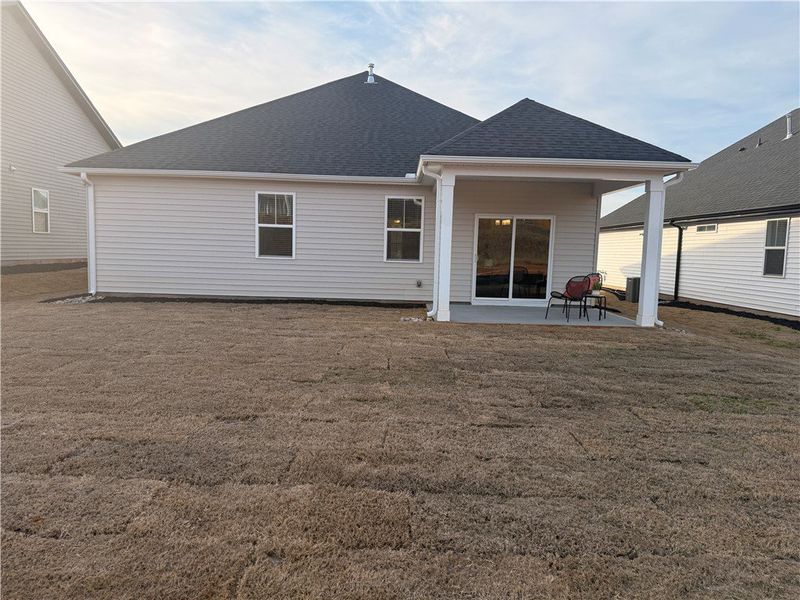 Enjoy outdoor living on the covered patio overlook