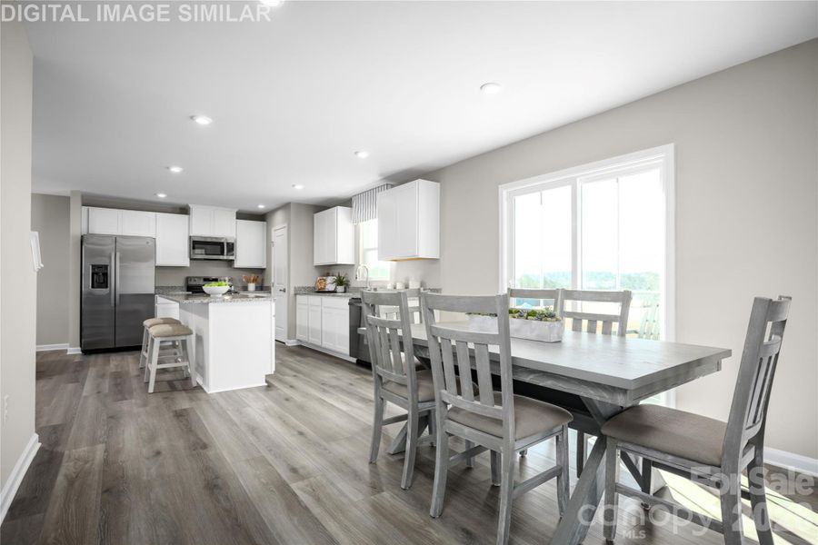 Furnished interior view inside a new home in Bozardt Farms, Charlotte (Image 9).