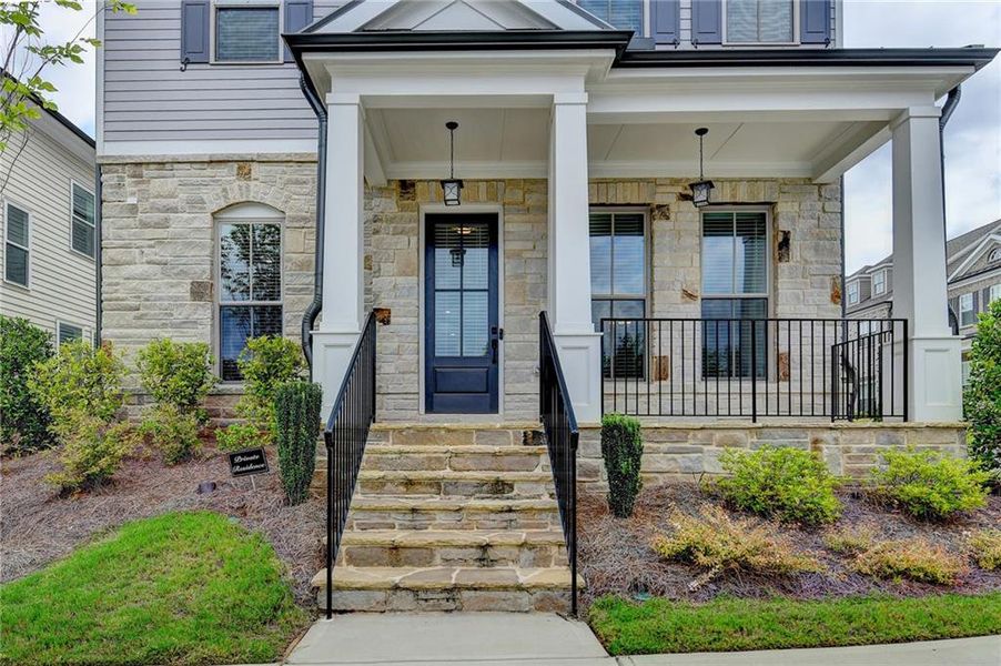 Front exterior of a new home in , Duluth, GA, highlighting curb appeal (Image 24).