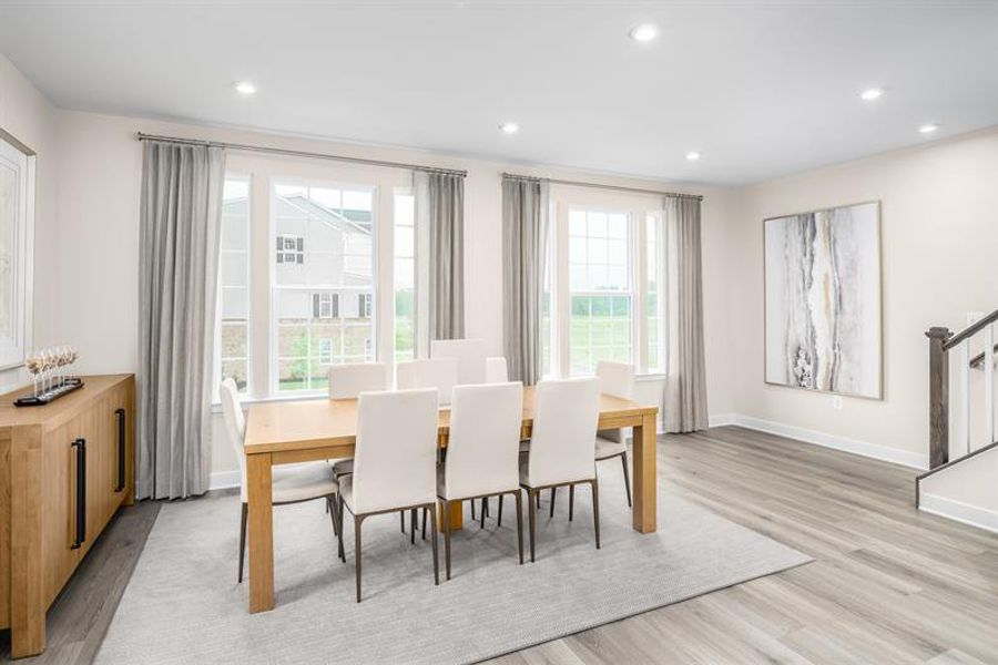 Representative furnished interior of a home built from the Schubert by Ryan Homes in Alexander Towns, Lawrenceville (Image 7).