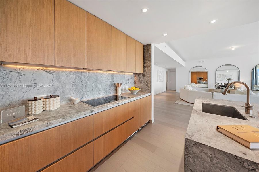 Furnished interior view inside a new home in , Miami Beach (Image 15). Furnished interior view inside a new home in , Miami Beach (Image 15).