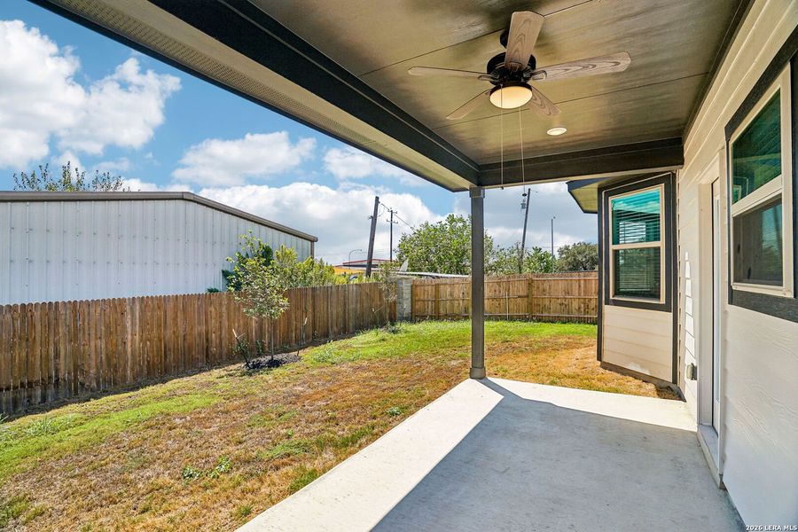 Exterior details and patio area of a home in Catalina, Converse (Image 28).