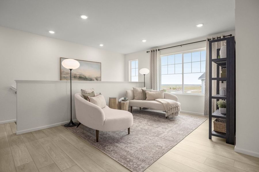 Representative furnished interior of a home built from the 1672 Modeled by KB Home in Windler Midtown Villas, Aurora (Image 6).