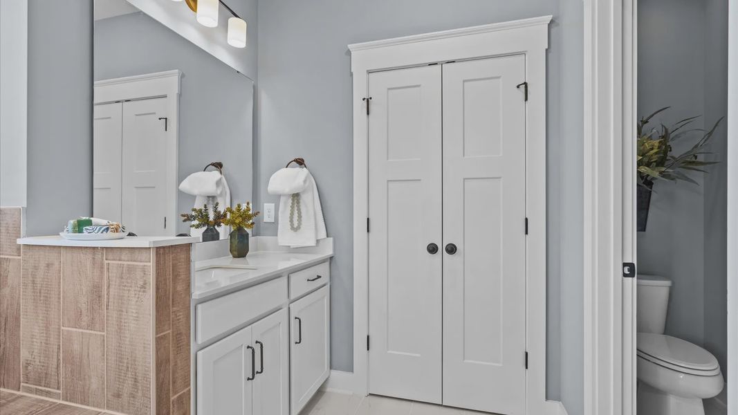 Furnished interior view inside a new home in Kayfield at Midway, Anderson (Image 17).
