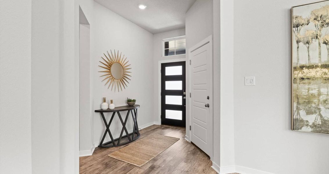 Furnished interior view inside a new home in Trace, San Marcos (Image 5).