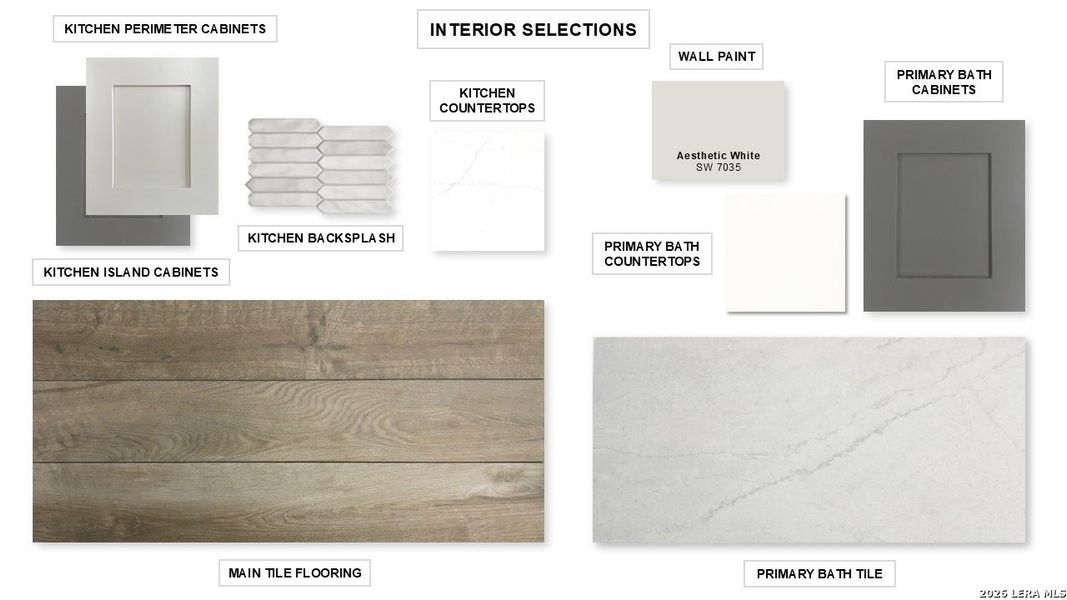 Sample of building materials used in homes in The Parklands, Schertz (Image 3).