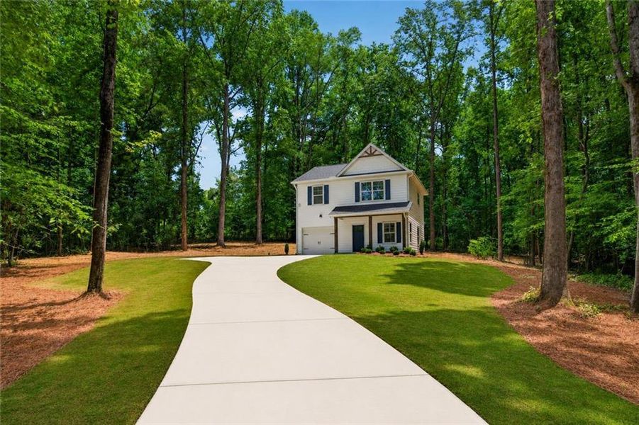 Front exterior of a new home in , Dawsonville, GA, highlighting curb appeal (Image 22).