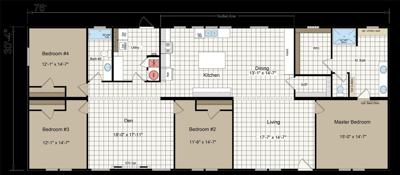 2D floor plan layout of this home in , Livingston, TX (Image 4).