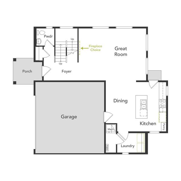 2D floor plan layout of this home in Reunion, Commerce City, CO (Image 3).