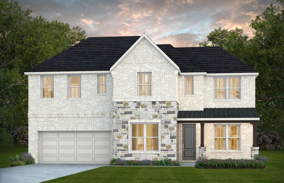 Representative exterior photo of a completed home built from the Oglesby by Pulte Homes in Blue Creek Trails, Richmond, TX (Image 20).