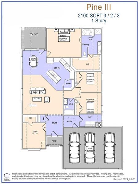 Pine III Page 1 - Floor Plan (Forest Ridge)