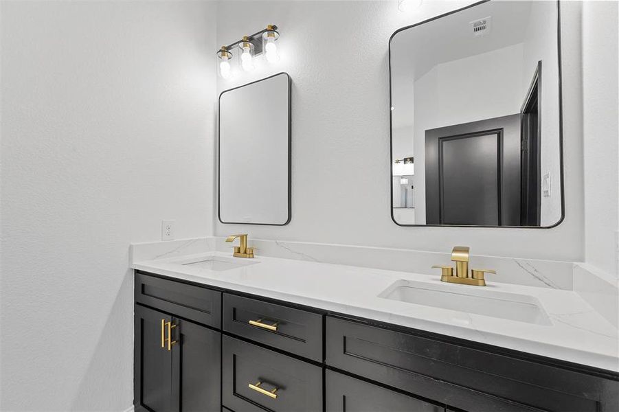 Bathroom with dual vanity