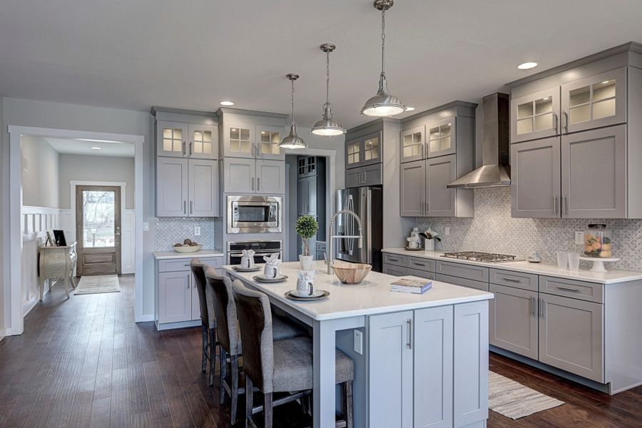 Representative furnished interior of a home built from the Manchester by Keystone Custom Homes in Preserve at Mayes Meadow, Cornelius (Image 6).