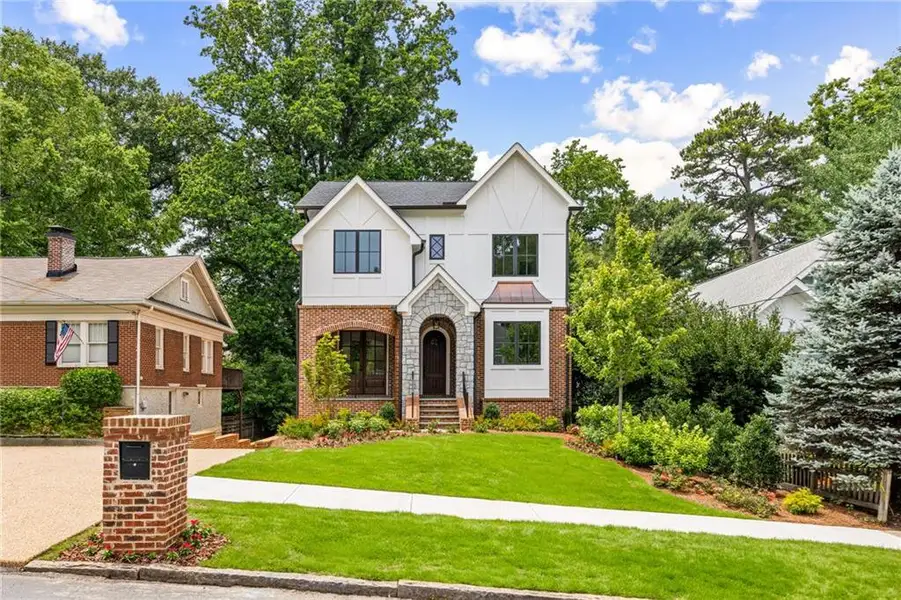 Front exterior of a new home in , Atlanta, GA, highlighting curb appeal (Image 2). Front exterior of a new home in , Atlanta, GA, highlighting curb appeal (Image 2).