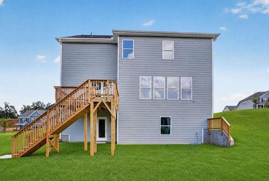 Exterior details and patio area of a home in Austin Ridge, Commerce (Image 21).