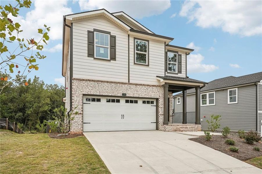 Front exterior of a new home in Hemingway - Reserve Series, Cumming, GA, highlighting curb appeal (Image 29).