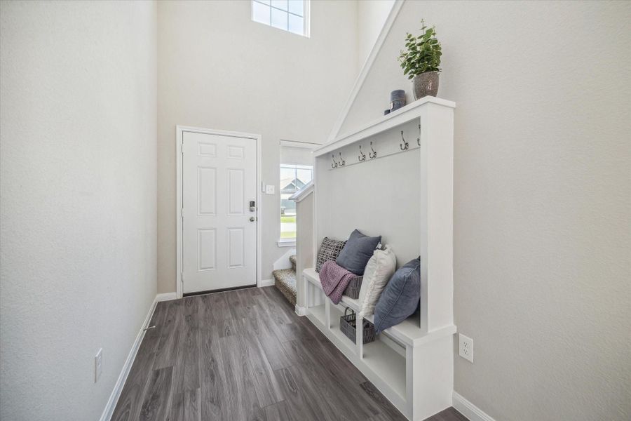 Beautiful custom built-in drop zone