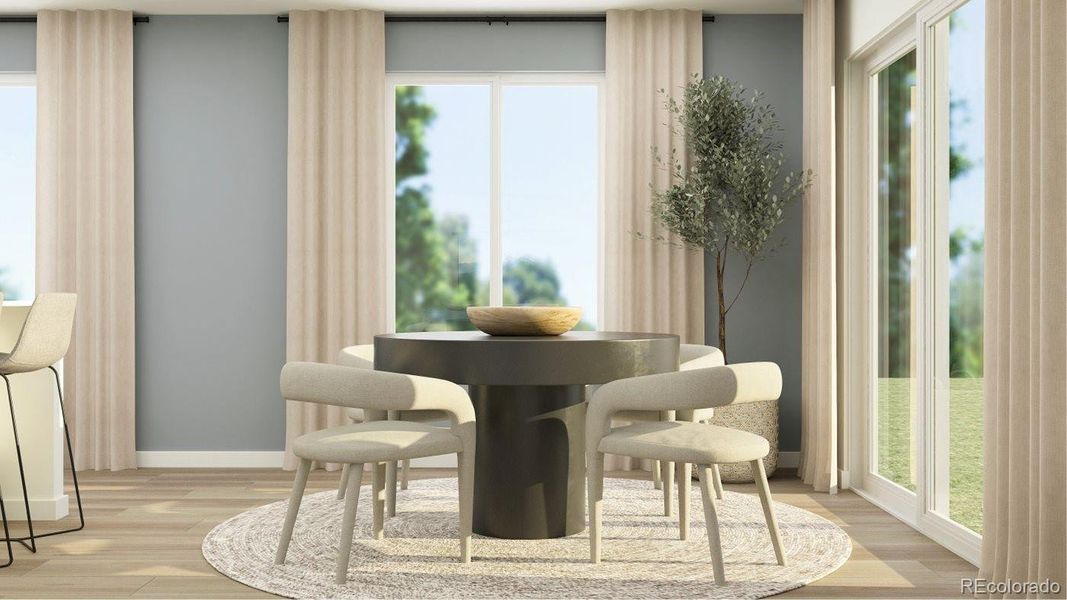 Furnished interior view inside a new home in , Colorado Springs (Image 10). Furnished interior view inside a new home in , Colorado Springs (Image 10).