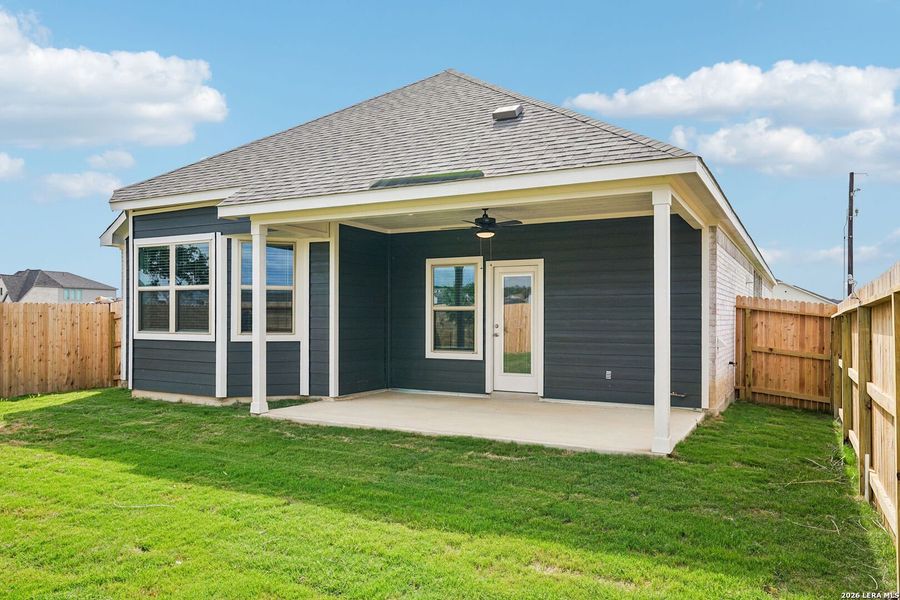 Exterior details and patio area of a home in Kallison Ranch, San Antonio (Image 23).