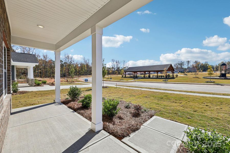 Exterior details and patio area of a home in Brighton Springs, York (Image 22).