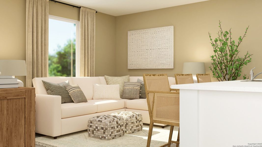 Furnished interior view inside a new home in Tres Laurels, San Antonio (Image 5).