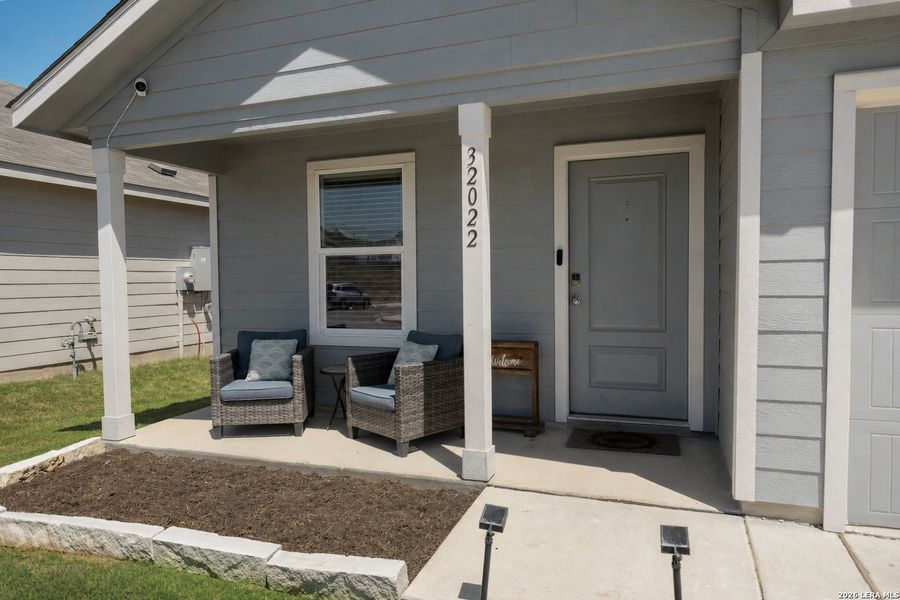 Exterior details and patio area of a home in Hidden Trails, Bulverde (Image 3). Exterior details and patio area of a home in Hidden Trails, Bulverde (Image 3).
