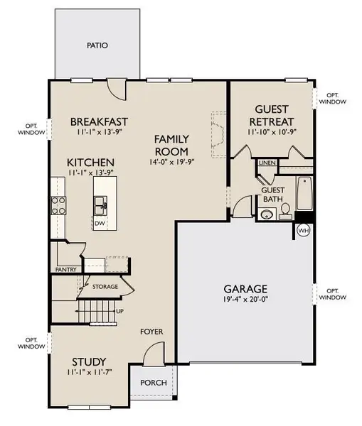 2D floor plan layout of this home in , Dallas, GA (Image 4).