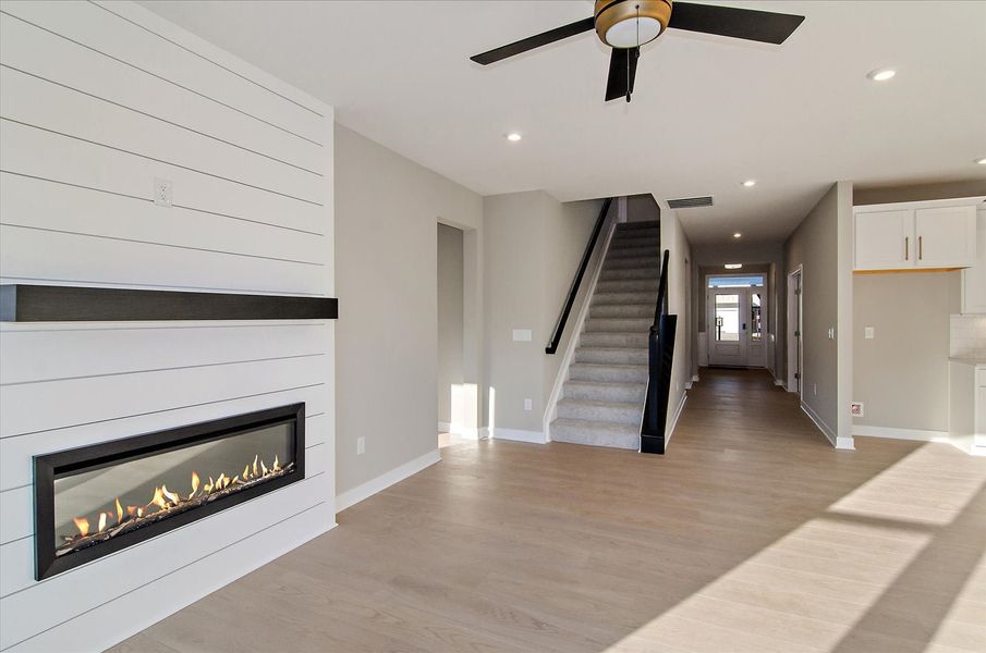 Representative unfurnished interior of a home built from the Amelia by Fischer Homes in Easton Park, Dallas (Image 24).