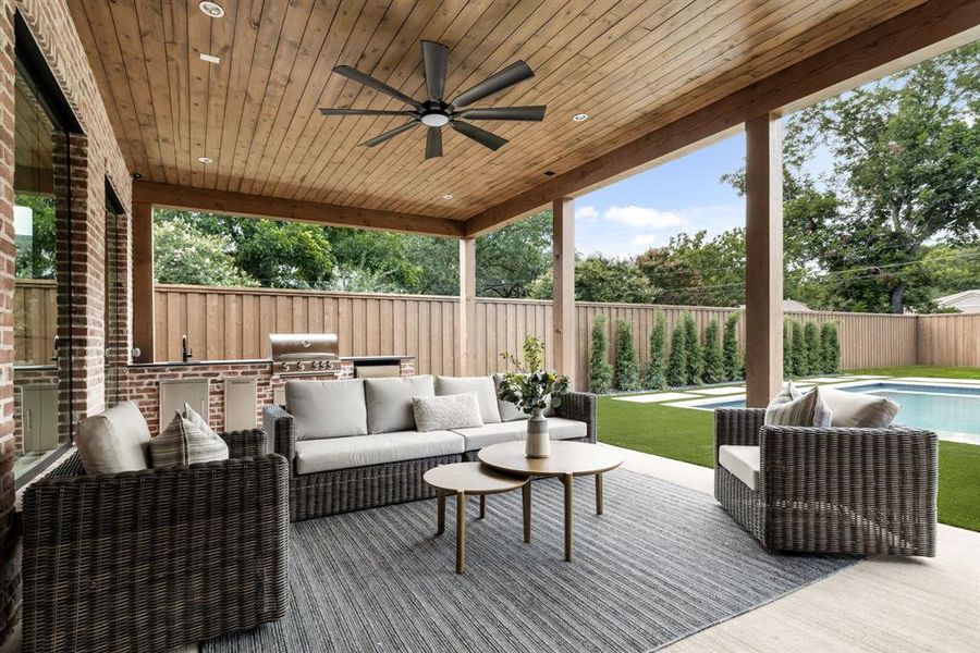 Exterior details and patio area of a home in , Dallas (Image 27). Exterior details and patio area of a home in , Dallas (Image 27).