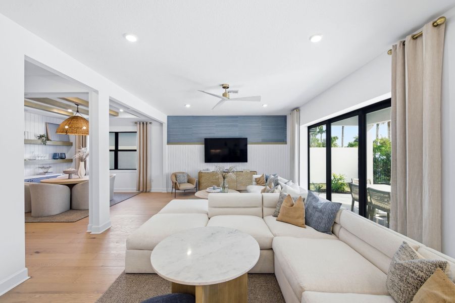 Representative furnished interior of a home built from the Scarlett by DiVosta in The Reserve at Eastpointe, Palm Beach Gardens (Image 29).