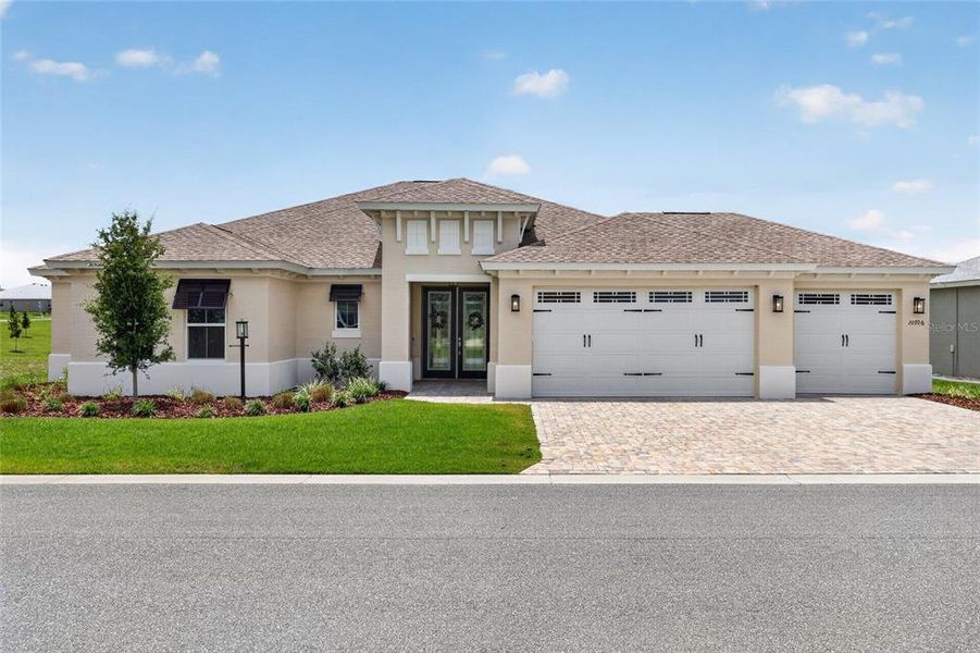 Front exterior of a new home in , Ocala, FL, highlighting curb appeal (Image 25). Front exterior of a new home in , Ocala, FL, highlighting curb appeal (Image 25).