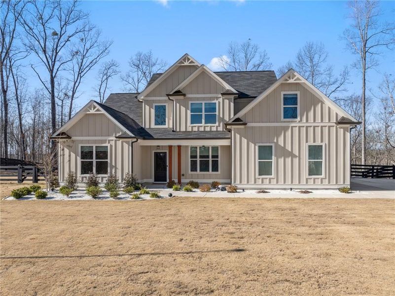 Front exterior of a new home in , Dahlonega, GA, highlighting curb appeal (Image 25). Front exterior of a new home in , Dahlonega, GA, highlighting curb appeal (Image 25).