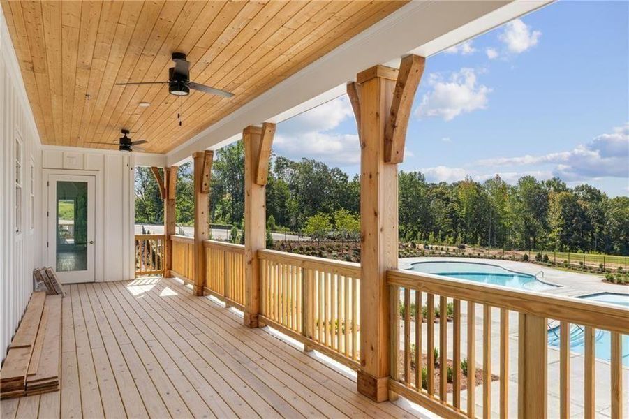 Exterior details and patio area of a home in The Estates at Gainesville Township, Gainesville (Image 30).