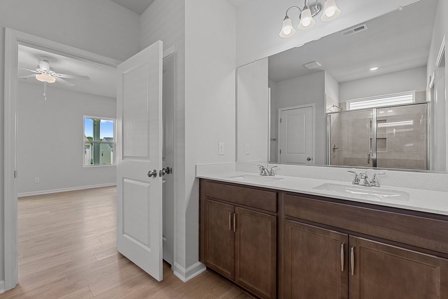 Furnished interior view inside a new home in Hanes Lake, Winston-Salem (Image 19). Furnished interior view inside a new home in Hanes Lake, Winston-Salem (Image 19).