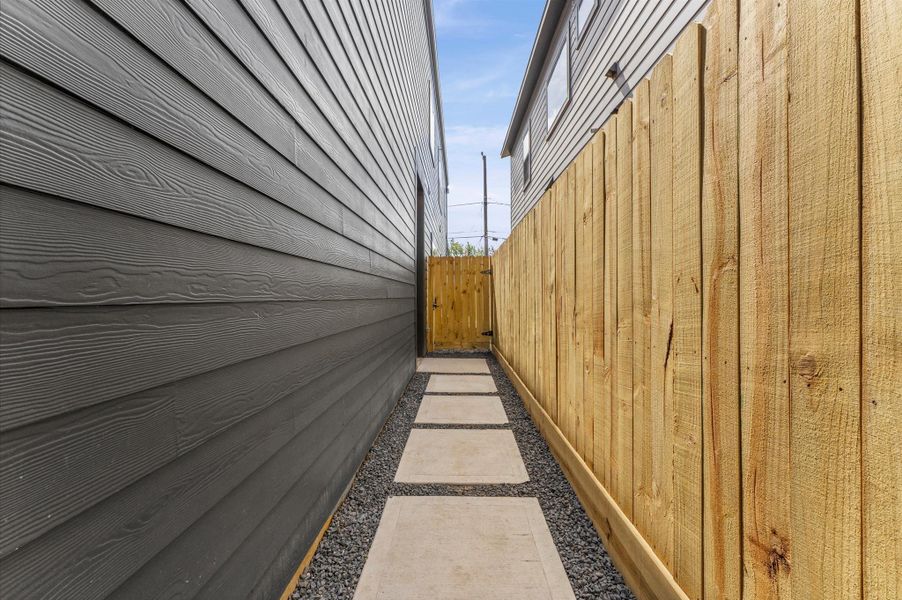 Walkway to the front door.