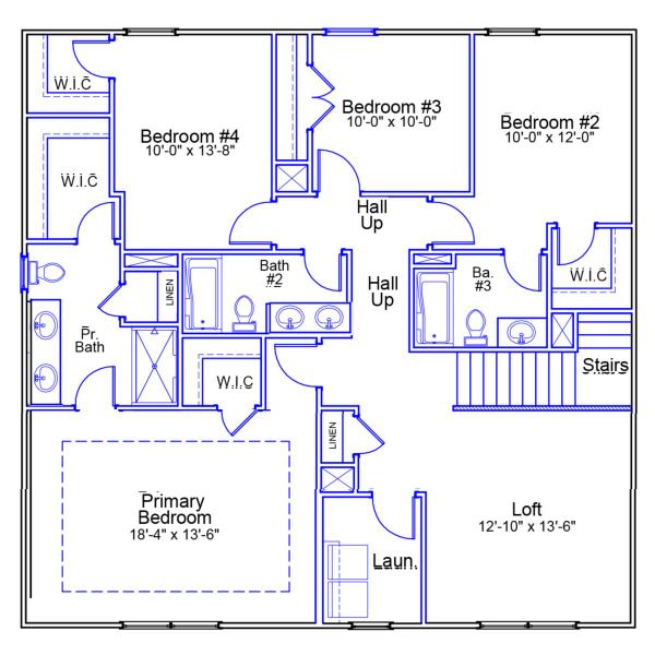 2D floor plan layout of this home in Avenue One, Castle Hayne, NC (Image 3).