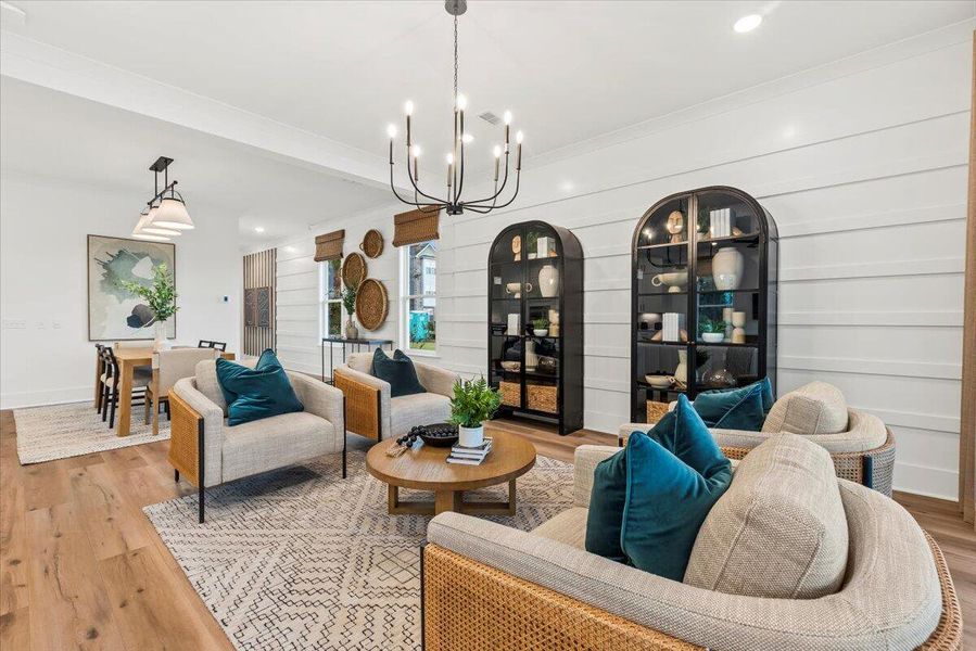 Furnished interior view inside a new home in Park's Edge at Carolina Bay, Charleston (Image 8).