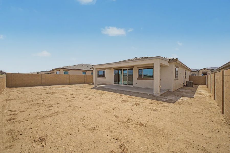 Exterior details and patio area of a home in Forté at Granite Vista, Waddell (Image 31).